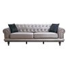 071 001165 5 3-seater sofa Fortune pakoworld velvet anthracite-black 205x90x88cmIndoor furniture > Sofas & Armchairs - Pre Order