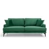071 001198 5 3-seater sofa Fortune pakoworld velvet anthracite-black 205x90x88cmIndoor furniture > Sofas & Armchairs - Pre Order