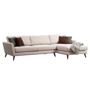 071 001206 7 Corner sofa-bed PWF-0526 pakoworld left corner fabric beige-walnut 303x168x85cmIndoor furniture > Sofas & Armchairs - Pre Order