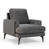 071 001208 3 Armchair Fortune pakoworld velvet green-black 80x90x88cmIndoor furniture > Sofas & Armchairs - Pre Order
