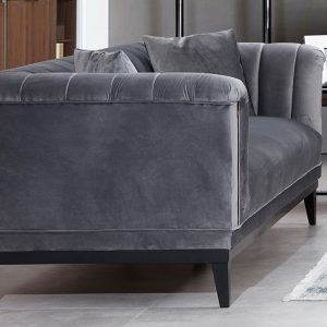 071 001242 2 2 2 seater sofa PWF-0541 pakoworld anthracite velvet 190x89x79cmIndoor furniture > Sofas & Armchairs - Pre Order