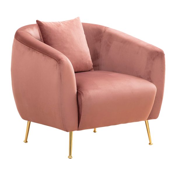 071 001283 5 Armchair PWF-0574 pakoworld fabric pink 70x82x82cmIndoor furniture > Sofas & Armchairs - Pre Order
