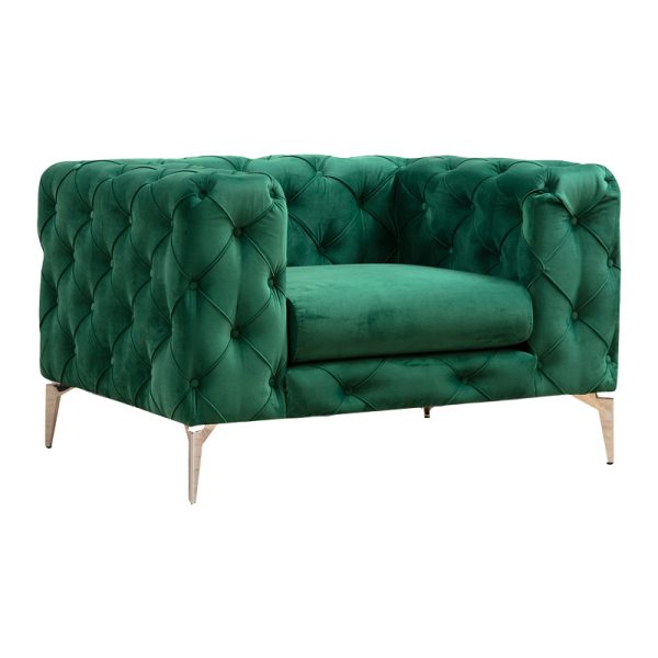 071 001289 4 Armchair PWF-0579 pakoworld fabric green 108x90x70cmIndoor furniture > Sofas & Armchairs - Pre Order