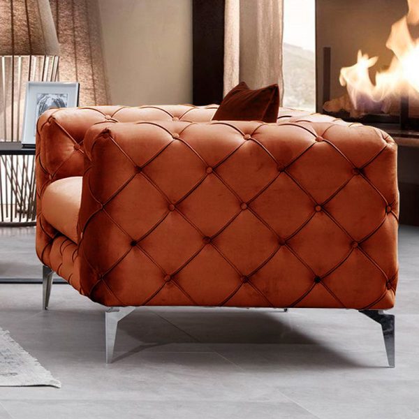 071 001291 4 4 Armchair PWF-0579 pakoworld fabric tile 108x90x70cmIndoor furniture > Sofas & Armchairs - Pre Order