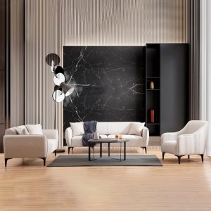071 001295 4 2 2 seater sofa PWF-0565 pakoworld fabric off white 160x95x67cmIndoor furniture > Sofas & Armchairs - Pre Order