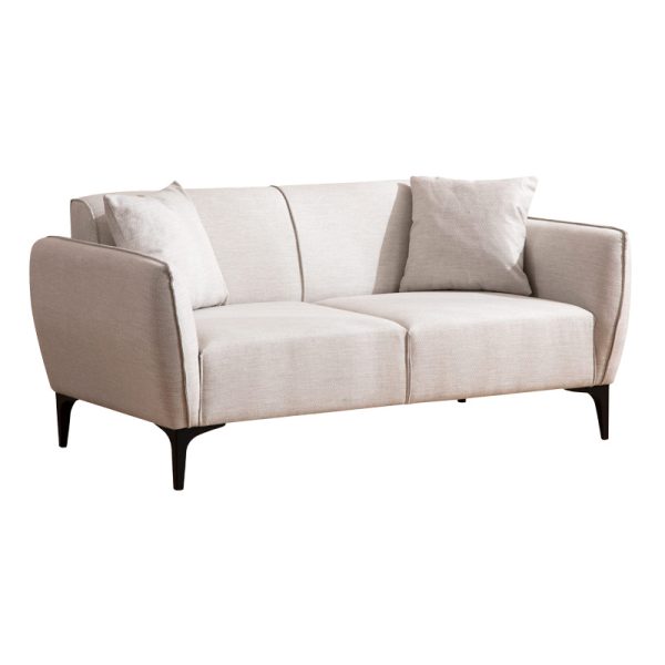 071 001295 5 2 seater sofa PWF-0565 pakoworld fabric off white 160x95x67cmIndoor furniture > Sofas & Armchairs - Pre Order