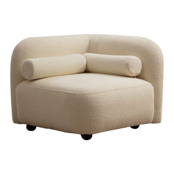 071 001303 4 Armchair Tranquil pakoworld fabric boucle cream 90x90x74cmIndoor furniture > Sofas & Armchairs - Pre Order