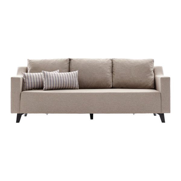 071 001311 2 2 3 seater sofa-bed PWF-0592 pakoworld fabric cream 230x90x74cmIndoor furniture > Sofas & Armchairs - Pre Order