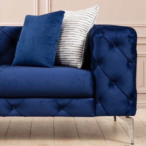 071 001327 3 2 2 seater sofa PWF-0579 pakoworld fabric blue 197x90x73cmIndoor furniture > Sofas & Armchairs - Pre Order