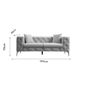 071 001328 3 4 2 seater sofa PWF-0579 pakoworld fabric tile 197x90x73cmIndoor furniture > Sofas & Armchairs - Pre Order