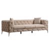 071 001351 5 3 seater sofa PWF-0579 pakoworld Chesterfield type fabric blue 237x90x73cmIndoor furniture > Sofas & Armchairs - Pre Order