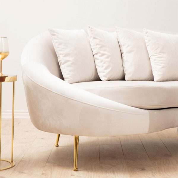 071 001360 2 2 3 seater sofa PWF-0574 pakoworld right corner fabric beige 255x120x85cmIndoor furniture > Sofas & Armchairs - Pre Order