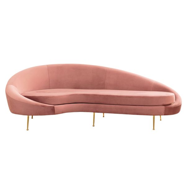 071 001361 4 3 seater sofa PWF-0574 pakoworld right corner abric pink 255x120x85cmIndoor furniture > Sofas & Armchairs - Pre Order