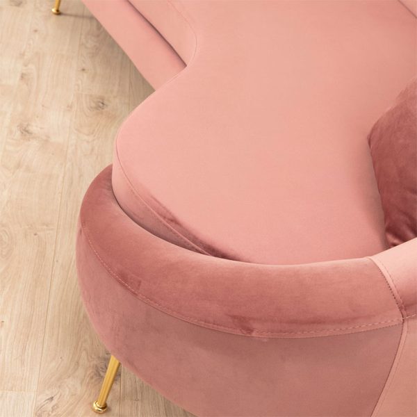 071 001363 2 2 3 seater sofa PWF-0574 pakoworld left corner fabric pink 255x120x85cmIndoor furniture > Sofas & Armchairs - Pre Order