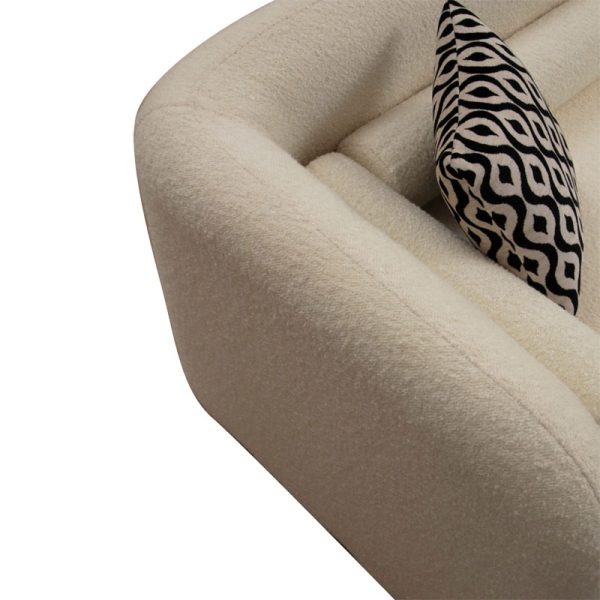 071 001404 2 2 3 seater sofa Tranquil I pakoworld fabric boucle cream 228x90x74cmIndoor furniture > Sofas & Armchairs - Pre Order