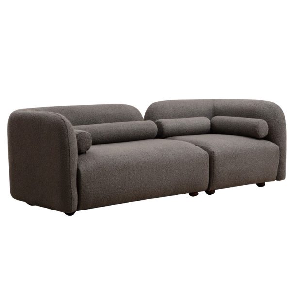 071 001405 4 3 seater sofa Tranquil pakoworld fabric boucle grey 228x90x74cmIndoor furniture > Sofas & Armchairs - Pre Order