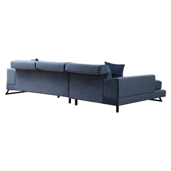 071 001413 2 2 Corner sofa PWF-0575 pakoworld right corner fabric blue 308/190x92cmIndoor furniture > Sofas & Armchairs - Pre Order