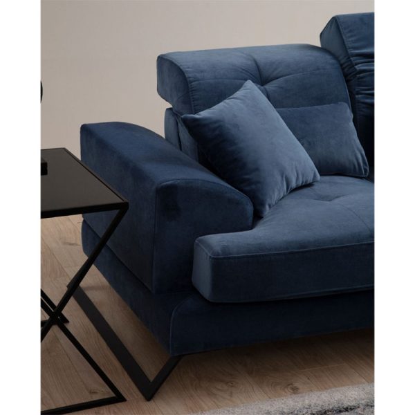 071 001413 3 2 Corner sofa PWF-0575 pakoworld right corner fabric blue 308/190x92cmIndoor furniture > Sofas & Armchairs - Pre Order