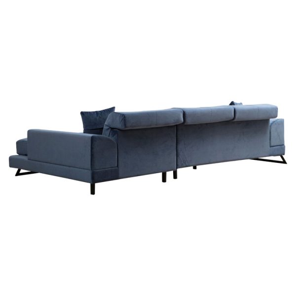071 001415 2 2 Corner sofa PWF-0575 pakoworld left corner fabric blue 308/190x92cmIndoor furniture > Sofas & Armchairs - Pre Order