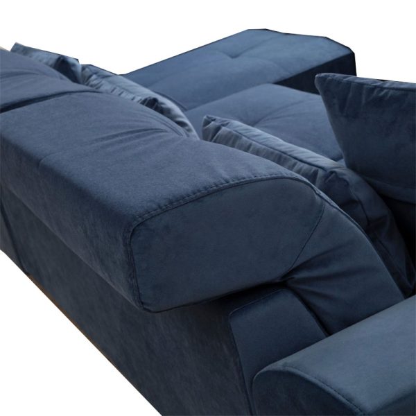 071 001415 4 2 Corner sofa PWF-0575 pakoworld left corner fabric blue 308/190x92cmIndoor furniture > Sofas & Armchairs - Pre Order