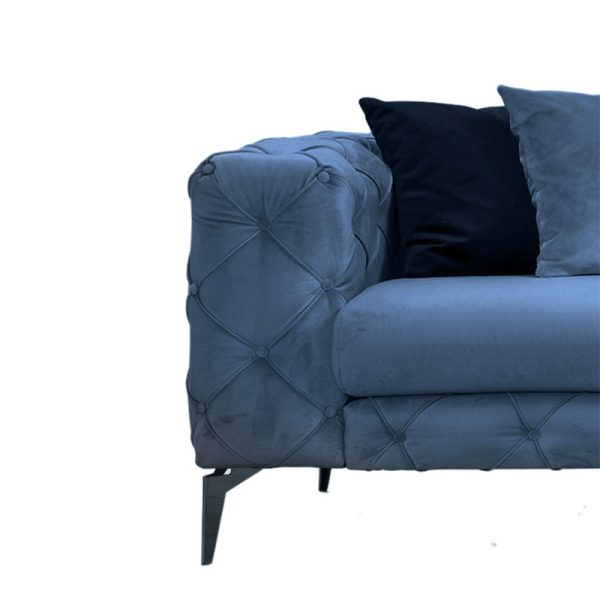 071 001430 2 2 3 seater sofa PWF-0579 pakoworld Chesterfield type fabric light blue 237x90x73cmIndoor furniture > Sofas & Armchairs - Pre Order