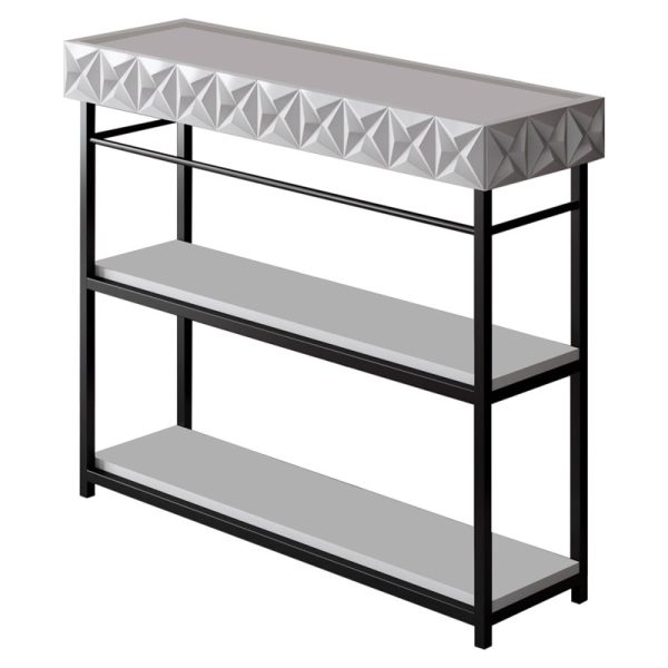 071 001502 3 Sideboard PWF-0629 pakoworld white-black color 102x32x83cmSPRING OFFERS