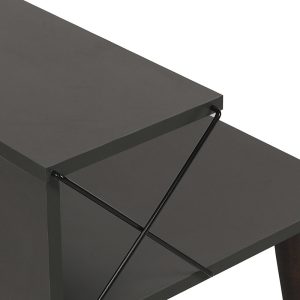 071 001531 4 4 Side table Gather pakoworld anthracite-walnut 50x40x55cmIndoor furniture > Bedside tables