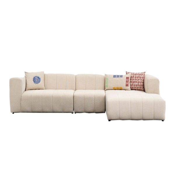 071 001548 2 2 Corner sofa Beyza pakoworld left corner cream fabric 299x160x73cmIndoor furniture > Sofas & Armchairs - Pre Order