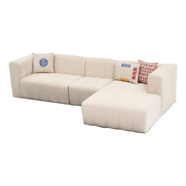 071 001548 5 Corner sofa Beyza pakoworld left corner cream fabric 299x160x73cmIndoor furniture > Sofas & Armchairs - Pre Order