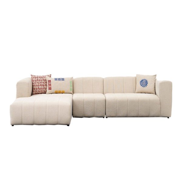 071 001551 2 2 Corner sofa Beyza pakoworld right corner cream fabric 299x160x73cmIndoor furniture > Sofas & Armchairs - Pre Order
