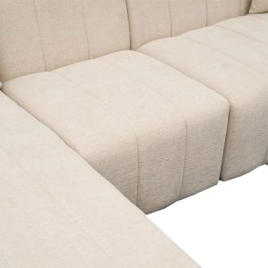 071 001551 3 2 Corner sofa Beyza pakoworld right corner cream fabric 299x160x73cmIndoor furniture > Sofas & Armchairs - Pre Order