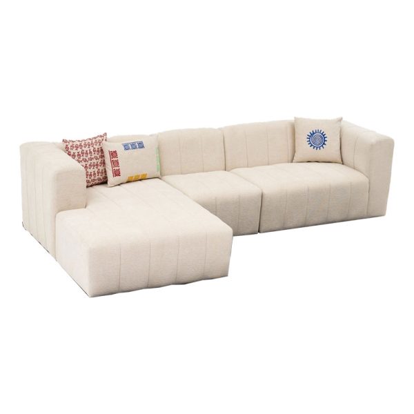 071 001551 5 Corner sofa Beyza pakoworld right corner cream fabric 299x160x73cmIndoor furniture > Sofas & Armchairs - Pre Order