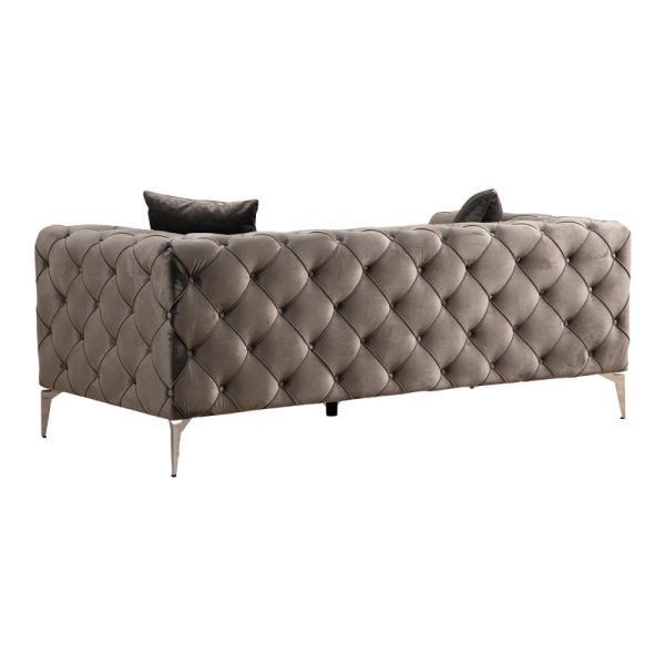 071 001564 2 2 2 seater sofa PWF-0579 pakoworld fabric in dark grey color 197x90x70cmIndoor furniture > Sofas & Armchairs - Pre Order