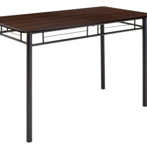 072 000002 3 4 Dining set Roza pakoworld 5pcs color dark walnut - legs black matte 120x70x75cmIndoor furniture > Dinning sets