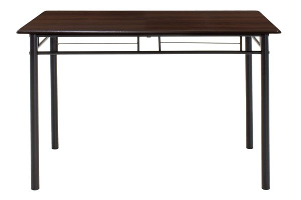 072 000002 4 4 Dining set Roza pakoworld 5pcs color dark walnut - legs black matte 120x70x75cmIndoor furniture > Dinning sets