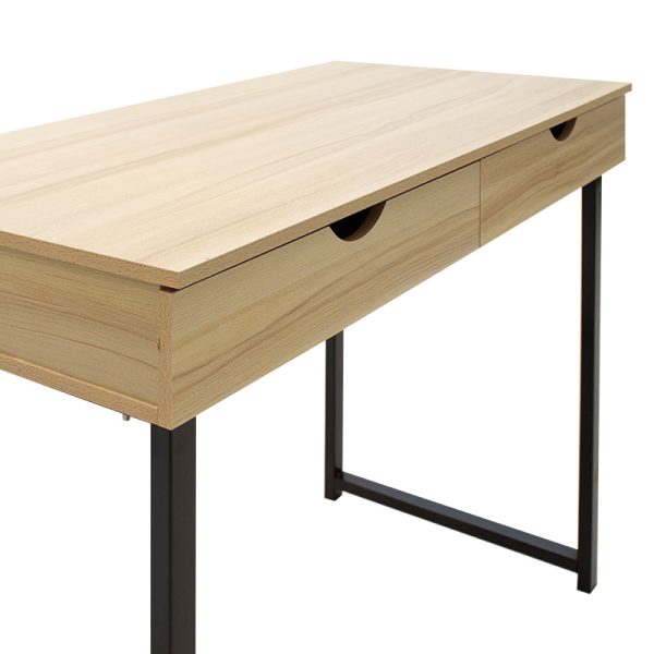 072 000005 3 5 Metalic computer table Vitor MDF in maple wood color 100x48x75cmOffice furniture > Working desk