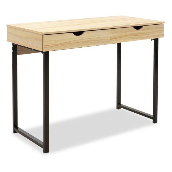 072 000005 8 Metalic computer table Vitor MDF in maple wood color 100x48x75cmOffice furniture > Working desk