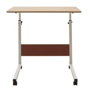 072 000024 3 8 Metalic lifting computer table Piper pakoworld MDF in light oak color 60x40x69-90cmOffice furniture > Working desk