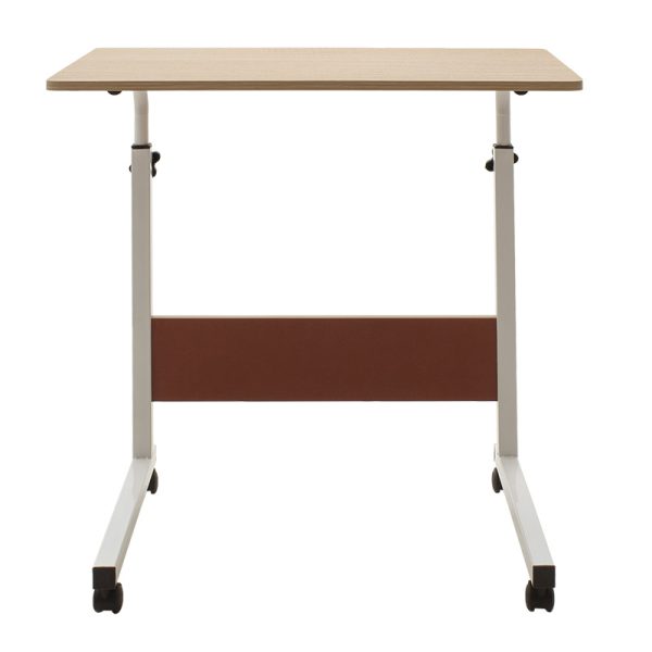 072 000024 3 8 Metalic lifting computer table Piper pakoworld MDF in light oak color 60x40x69-90cmOffice furniture > Working desk