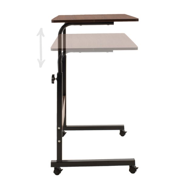 072 000025 2 10 Metalic lifting computer table Piper pakoworld MDF in walnut color 60x40x69-90cmOffice furniture > Working desk