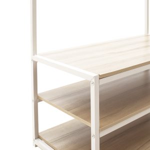 072 000036 3 7 Entrance unit Ralph pakoworld MDF in white-oak color 80x40x170cmIndoor furniture > Entrance furniture