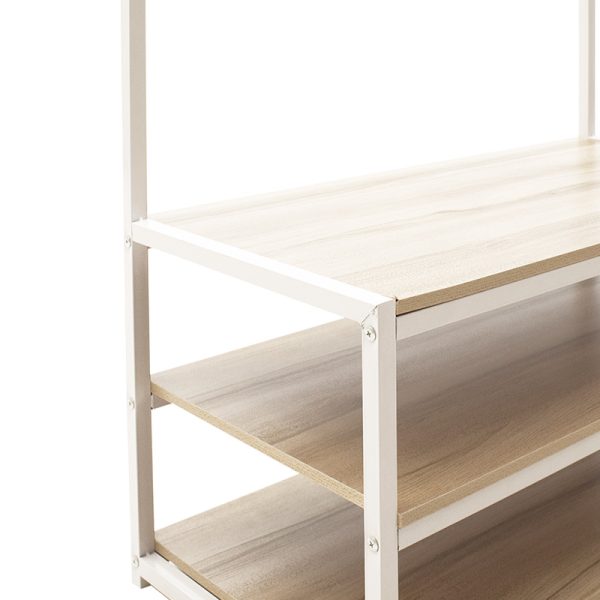 072 000036 3 7 Entrance unit Ralph pakoworld MDF in white-oak color 80x40x170cmIndoor furniture > Entrance furniture