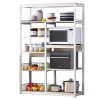 072 000039 12 Floor Shelf unit Noon pakoworld with MDF in white-natural color 80x34x75cmIndoor furniture > Home organization > Kitchen > Shelves