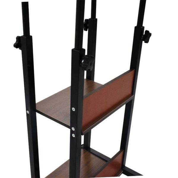 072 000050 2 9 Side table on wheels Babs pakoworld in walnut-black color 60x40x71-92cmIndoor furniture > Tables auxiliary