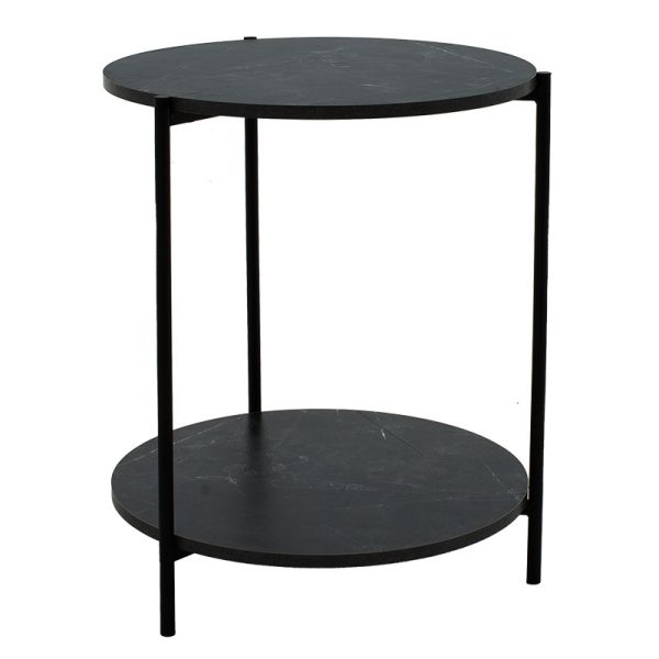 072 000063 12 Coffee table Rhythm MDF color black marble-black D48x60cmIndoor furniture > Tables auxiliary