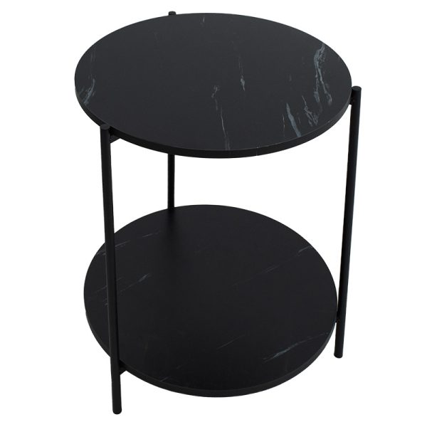 072 000063 2 11 Coffee table Rhythm MDF color black marble-black D48x60cmIndoor furniture > Tables auxiliary