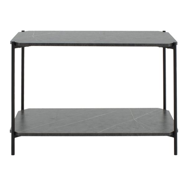072 000066 2 2 Side table Mara MDF dark grey marble-black 80x40x55cmIndoor furniture > Tables auxiliary