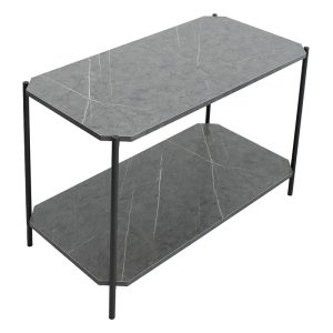 072 000066 3 2 Side table Mara MDF dark grey marble-black 80x40x55cmIndoor furniture > Tables auxiliary