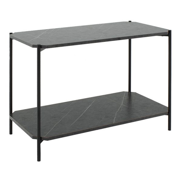 072 000066 4 Side table Mara MDF dark grey marble-black 80x40x55cmIndoor furniture > Tables auxiliary