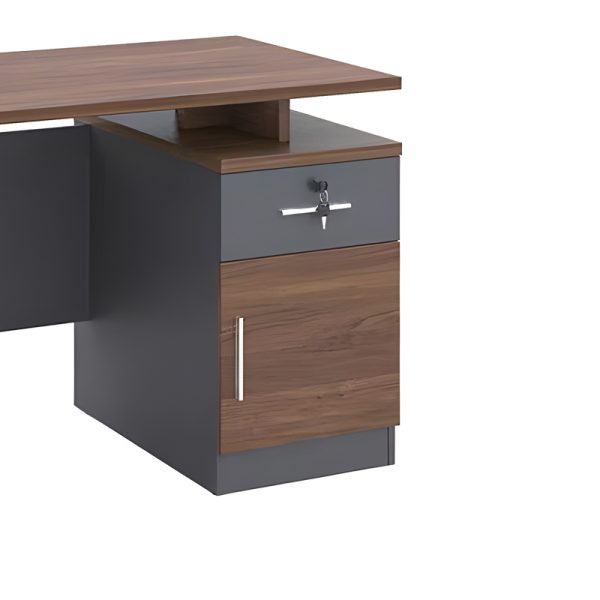 072 000080 2 10 Work desk Cassius pakoworld dark grey-walnut 120x60x75cmOffice furniture > Working desk